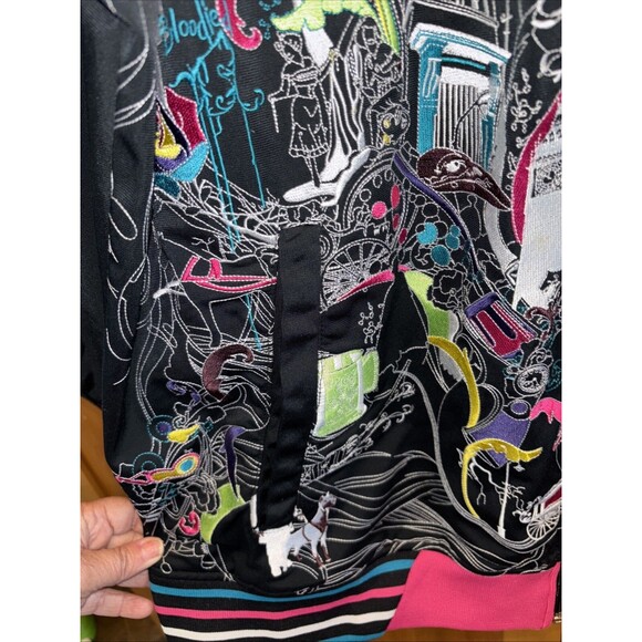 Artful Dodger Jacket Men 4X Allover Print Skater Hip Hop Paint Music Embroider - Picture 14 of 16